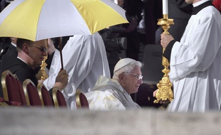 Joseph Ratzinger au Vatican le 19 octobre 2014.