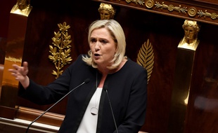 Marine Le Pen à l'Assemblée nationale.
