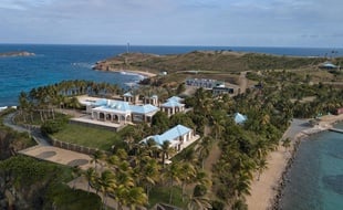 La résidence de Jeffrey Epstein sur son île de Little St. James, dans les îles Vierges.