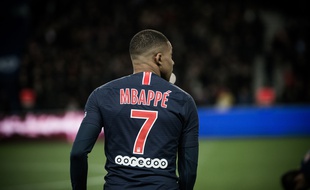 Kylian Mbappé lors du match PSG-OM au Parc des Princes, le 17 mars 2019.