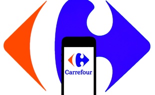 Illustration du logo de Carrefour.