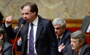 Jean-Christophe Lagarde, Hervé Morin et Jean-Louis Borloo le 3 avril 2013 à l'Assemblée nationale à Paris