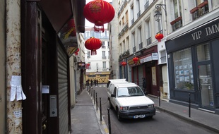 Une rue dans le Marais ce mardi