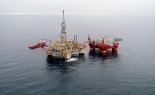Une plate-forme pétrolière norvégienne en mer du Nord.