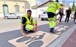 Création d'un nouvel aménagement cyclable, près des boulevards à Bordeaux