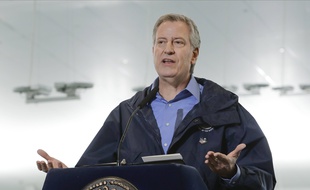 Le maire de New York, Bill de Blasio, le 31 mars 2020.