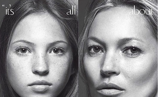 Kate Moss et sa fille, Lila Grace, en Une de Vogue Italie.