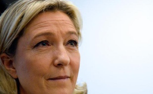 Marine Le Pen, présidente du Front national, s'exprime lors d'une conférence de presse le 21 janvier 2014 à Paris