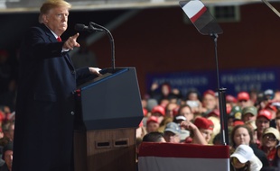 Donald Trump à un meeting, le 12 octobre 2018.