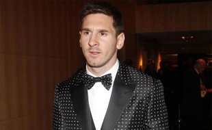 Lionel Messi lors de la remise du Ballon d'Or 2012