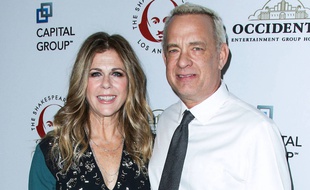 Tom Hanks et son épouse à Los Angeles en 2015