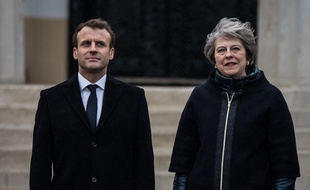 Emmanuel Macron et Theresa May le 18 janvier 2018.