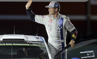 Le double champion du monde des rallyes Sébastien Ogier (Volkswagen), le 2 octobre 2014 à Strasbourg.