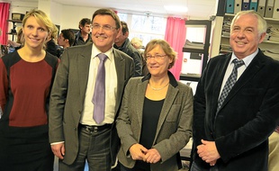 Anne Brissaud (UDI), Jacques Domergue (UMP) et le duo du MoDem Martine Plane et Félix Allary (de gauche à droite).
