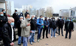 Lors de la manifestation dénonçant l'agression du photojournaliste de L'Union.