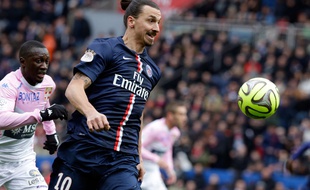 Zlatan Ibrahimovic lors du match entre le PSG et l'ETG le 18 janvier 2015.