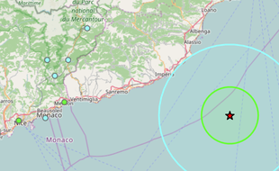Un séisme de magnitude 3,5 a été enregistré au large de San Remo samedi à 21h37.