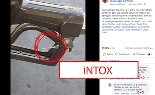 La photo utilisée pour relayer l'intox sur les pompes à essence porteuses de seringues.