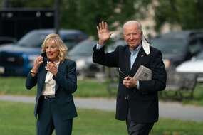 Joe Biden et sa femme Jill à la Maison Blanche.