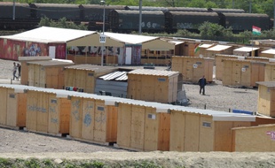 Dans le camp de migrants de la Linière, à Grande-Synthe, le 26 mai 2016