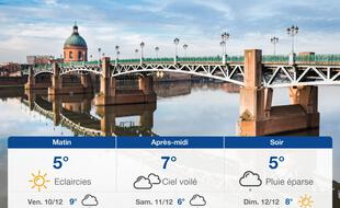 Météo Toulouse: Prévisions du jeudi 9 décembre 2021