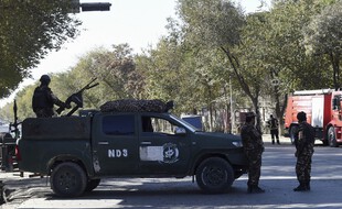 Des forces de sécurité près de l'université de Kaboul. (illustration)