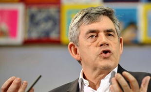 Le Premier ministre britannique Gordon Brown à Londres, le 25 avril 2010.