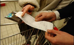 Illustration ticket de caisse