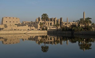 Vue en date du 21 décembre 2013 du temple de Karnak à Louxor