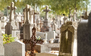 Un cimetière (illustration)