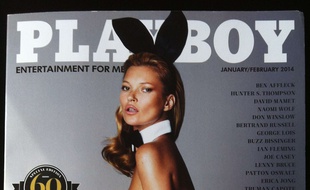 Kate Moss en une de «Playboy» en 2014. Illustration