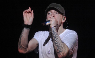 Le rappeur Eminem en concert à New York en 2013