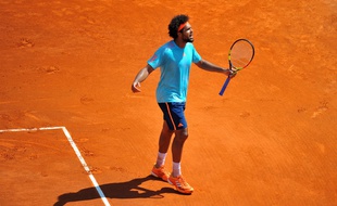 Jo-Wilfried Tsonga à Monte-Carlo, le 18 avril 2017.