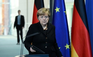 Angela Merkel à la Chancellerie le 14 novembre 2015 à Berlin