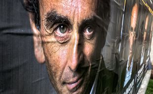 Une affiche d'Eric Zemmour à Levallois-Perret (Hauts-de-Seine).