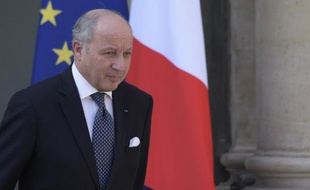 Le chef de la diplomatie française Laurent Fabius à l'Elysée le 8 avril 2015