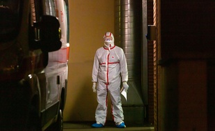 Dans un hôpital de Milan lors de l’arrivée d'un malade, le 21 février 2020.