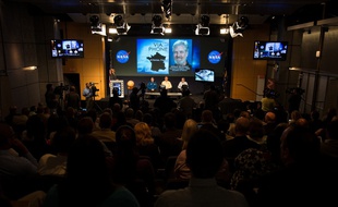 Conférence de presse de la Nasa à propos de l'eau sur Mars, le 28 septembre 2015.