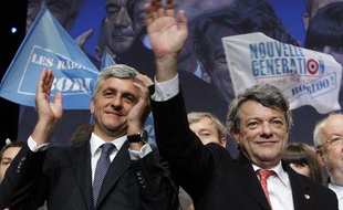 Hervé Morin et Jean-Louis Borloo lors du Congrès du Parti Radical, le 15 mai 2011 à Paris