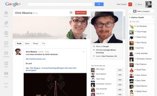 Le nouveau design de Google+, lancé le 11 avril 2012.