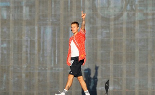 Le chanteur Justin Bieber sur la scène du British Summertime Festival à Londres en 2017