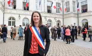 Johanna Rolland, 35 ans, est à la tête de l'hôtel de ville depuis avril 2014.