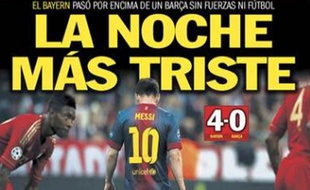 La Une du quotidien catalan Sport, le 24 avril 2013.