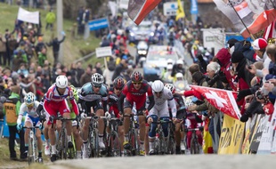 Les coureurs du Tour des Flandres, le 31 mars 2013, en Belgique.