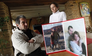 NORT SUR ERDRE, le 20/04/2013 Patrick BELLANGER, le pere de Jeremy disparu en Bolivie avant son depart pour le proces des suspects