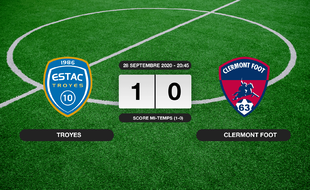 Ligue 2, 5ème journée: 1-0 pour Troyes contre le Clermont Foot au Stade de l'Aube