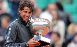 Le joueur espagnol, Rafael Nadal, lors de sa victoire à Roland-Garros, le 11 juin 2012.