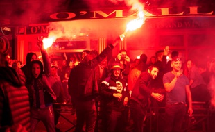 Le 21 mai pendant le match OM/PSG. AFP PHOTO / BERTRAND LANGLOIS