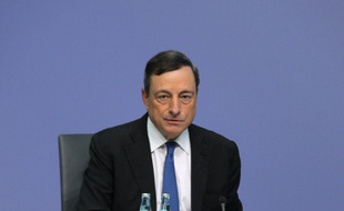 Mario Draghi le Président de la BCE le 17 juillet 2015 à Francfort.