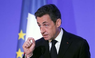 Nicolas Sarkozy à Paris, le 18 mars 2011